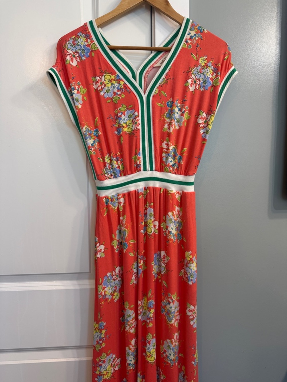 Matilda Jane Let's Go Together At Ease coral floral modal maxi dress XS